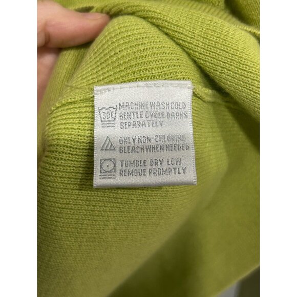 Pierre Cardin Lime Green Button-Up Cardigan Sweater Size Medium Lightweight - Picture 6 of 9